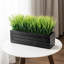 Faux herbes artificielles en pot noir