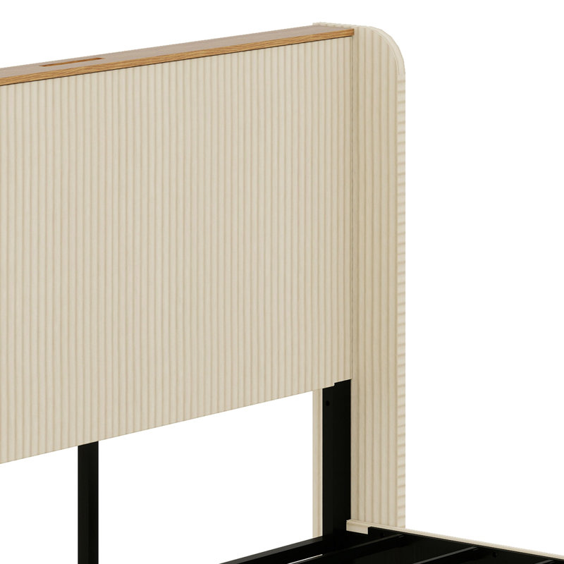 Lit plateforme moderne avec station de charge intégrée