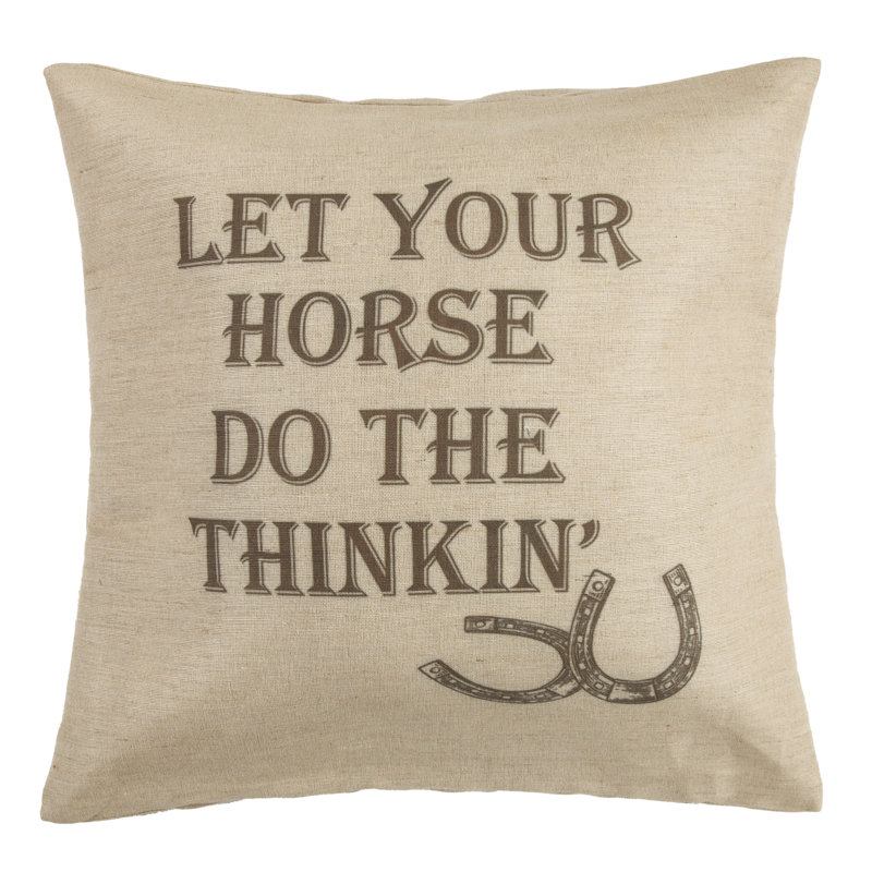 Horse Feather Reversible Throw Pillow