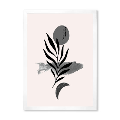 Feuille tropicale abstraite II - peinture sur toile