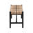 Bali & Pari Prita Woven Paper Loom Bench With Mahogany Wood Frame - Handcrafted Accent Seating For Dining Room Or Entryway, Black
