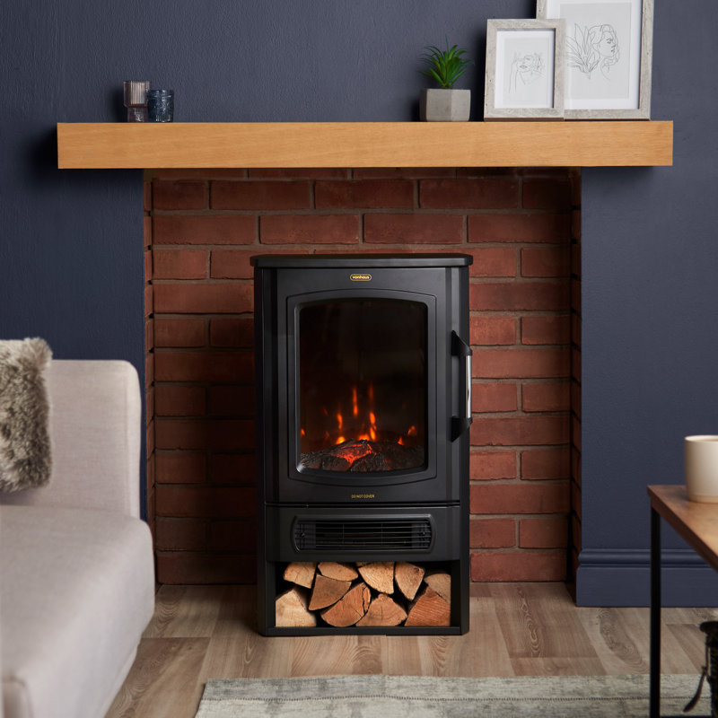 VonHaus 44.5cm W Black Electric Stove