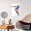 Colorful Ice Skater Abstract Colorful Vibrant Landscape Nature Wall Art Print 1 Piece Wrapped Canvas Wall Art-1532677141