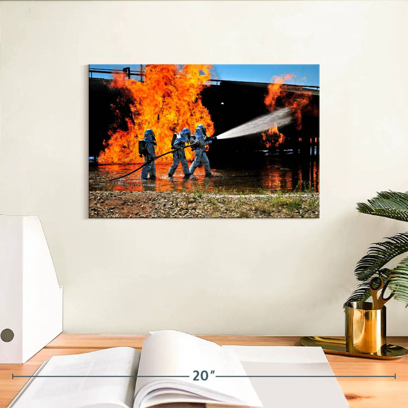 Simulation d'un feu d'urgence, H 8 po x l 12 po