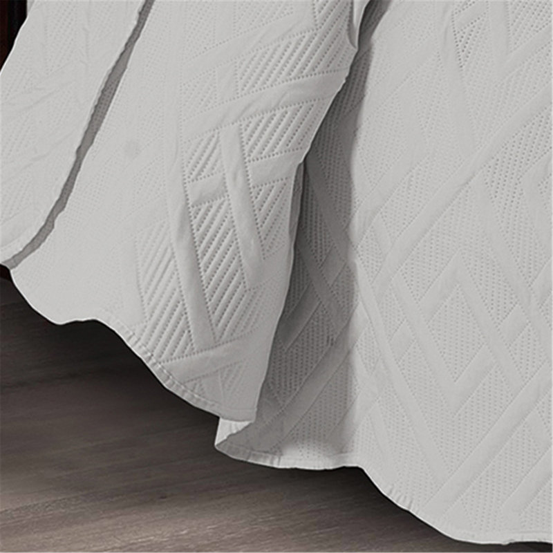 Ensemble de couvre-lit de courtepointe 5 pièces, ensemble de literie réversible de qualité supérieure, Gris