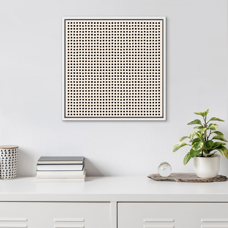 Mid-Century Modern, H 24 po x l 24 po x P 1,5 po, Blanc