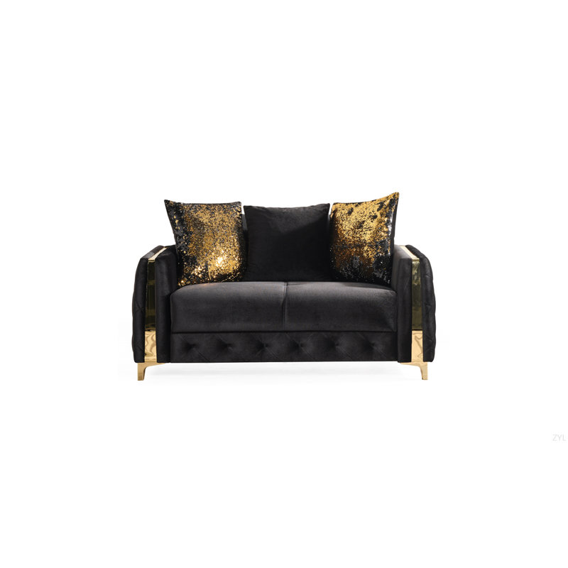 Causeuse confort de style moderne, Noir