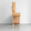 (Tabouret de maquillage gris lin avec coussin) Commode Commode de table 100% chêne massif Dessus de table de bureau Commode de table Accessoires de commode compacte Largeur de rangement 90 cm Tiroir de rangement en bois naturel