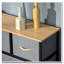 Unité de rangement de commode à 9 tiroirs avec structure en acier et plateau en bois