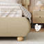 Soft Cream Style Boucle Cloud Bed-19393864-5293425