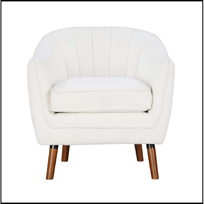 Fauteuil en chenille avec 4 pieds, Blanc