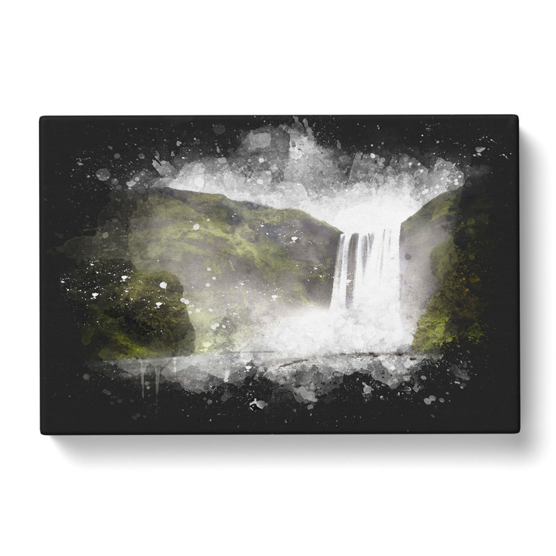 Waterfall in Selfoss Iceland - Wrapped Canvas, 50cm H x 76cm W x 3cm D