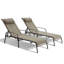 Chaise longue de patio avec appui-tête et dossier inclinable réglable-653302186