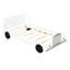 Lit simple blanc en forme de voiture avec roues - à la mode et robuste. Contreplaqué fabriqué. Lattes à structure solide. Rails pour une protection supplémentaire. Lit confortable et pratique. Dimensions: 77,2 po x 40,9 po 29,9 po. Assemblage-1370679373-1370679370