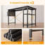 Bureau d'ordinateur 40 po avec tablettes réversibles-117986565