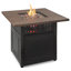 Table de foyer d'extérieur au propane en acier Donovan H 30,71 po x l 37,8 po avec couvercle Donovan-128769489