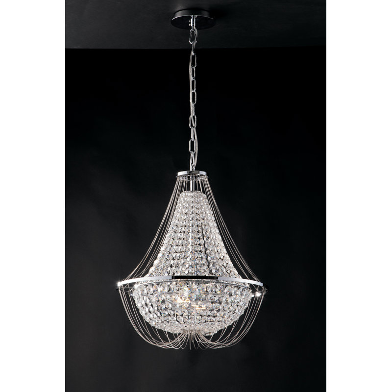 Grable 4 - Light Chandelier, Chrome, Chrome