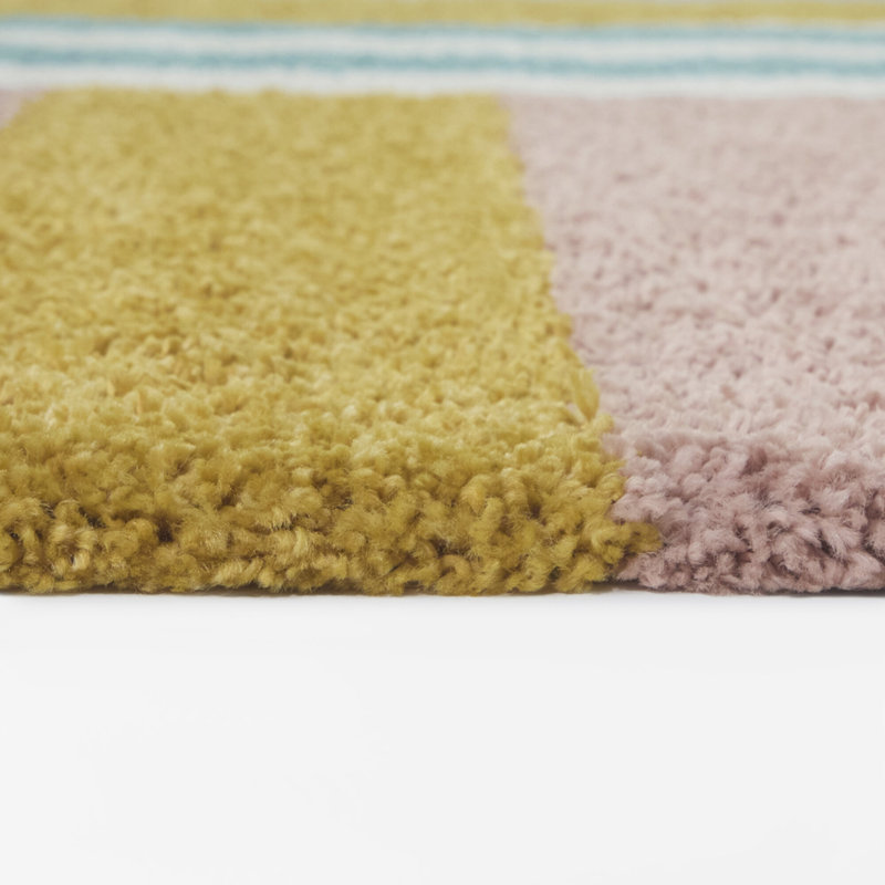 Kelli Multicolor Kids Modern Abstract Area Rug, Rectangle 4'4" x 6'