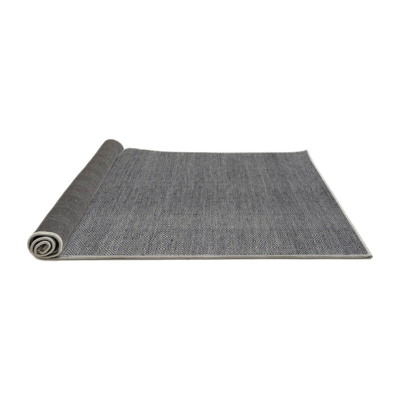 Tapis contemporain gris, Rond 6 pi