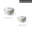 Service de vaisselle en porcelaine tendre 27 pièces, service pour 2 Frisina