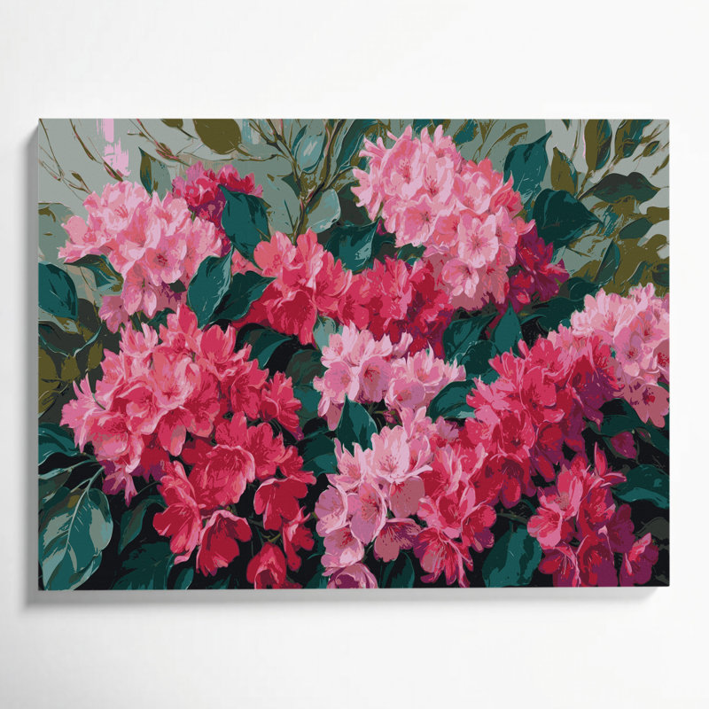 Art mural sur toile Botanical Azaleas, H 11 po x l 14 po