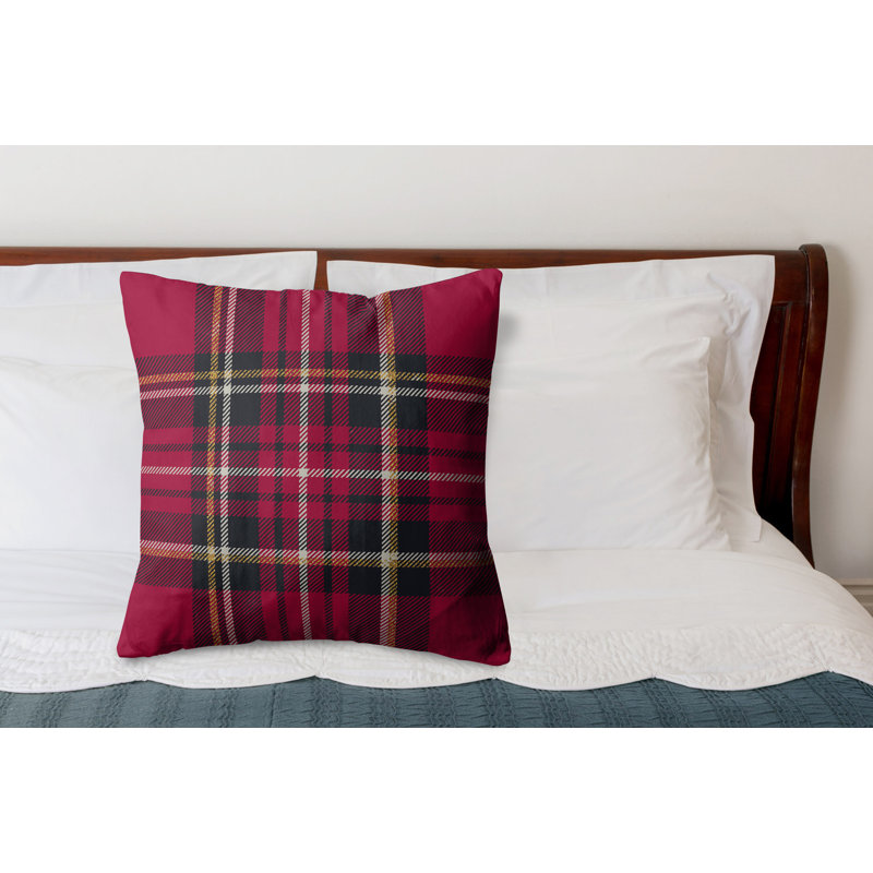 Coussin Red Cabin, Carreaux rouges