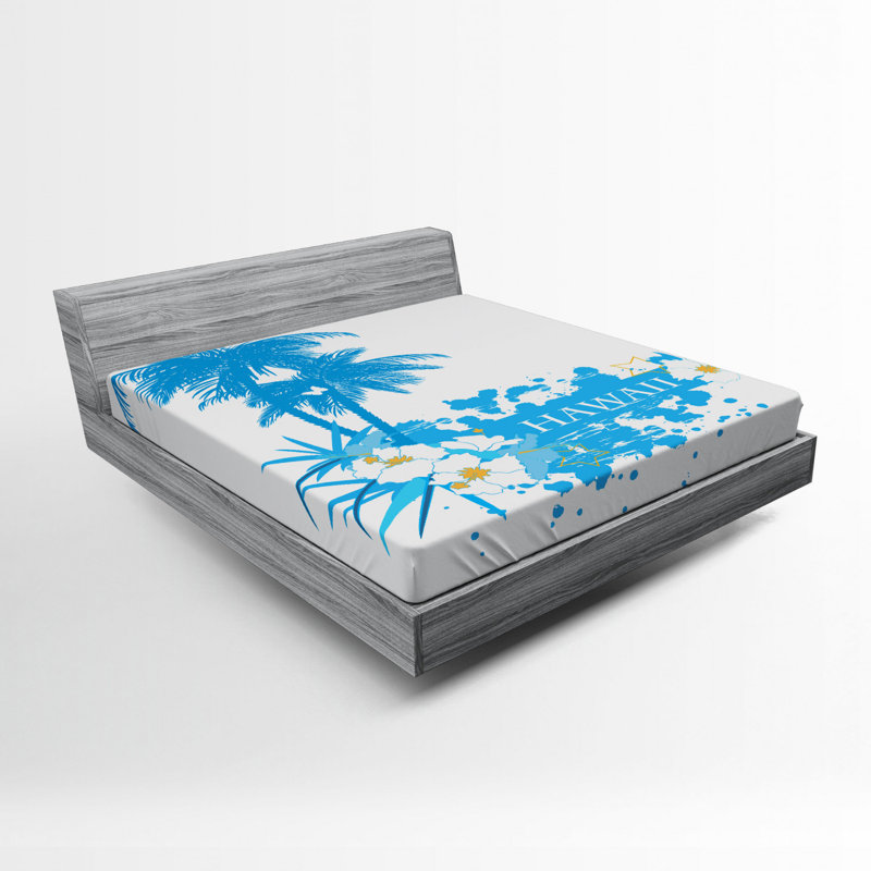 Microfiber Patterned Fitted Sheet, Queen Fitted Sheet