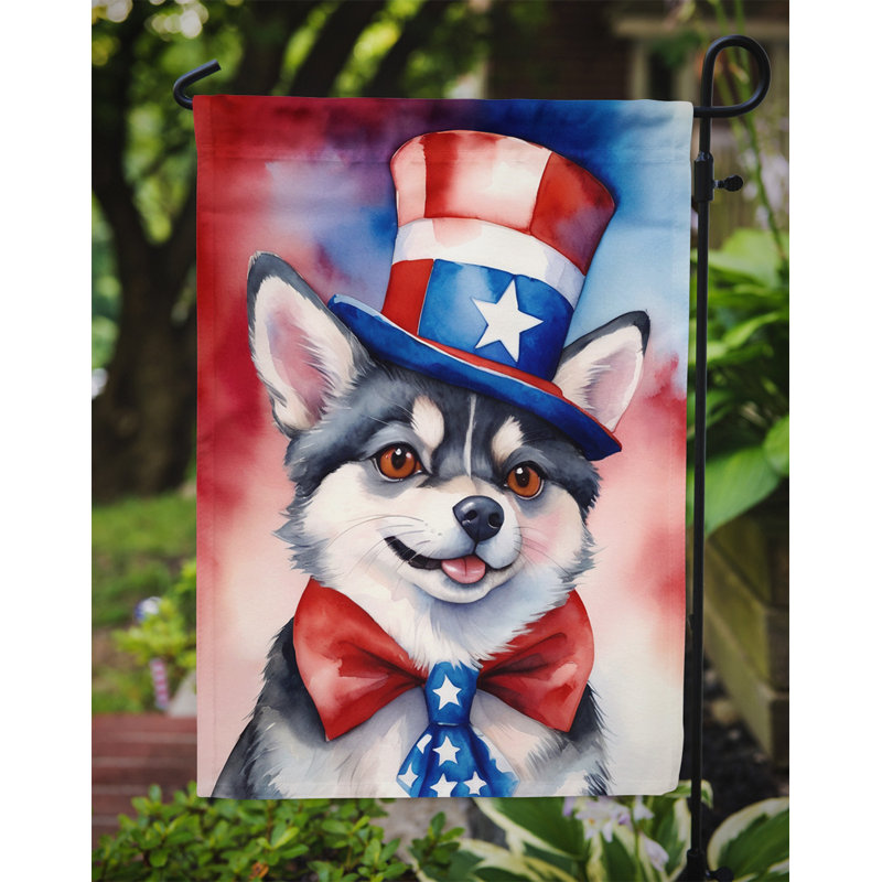 Drapeau patriotique du jardin américain, Klee Kai de l'Alaska
