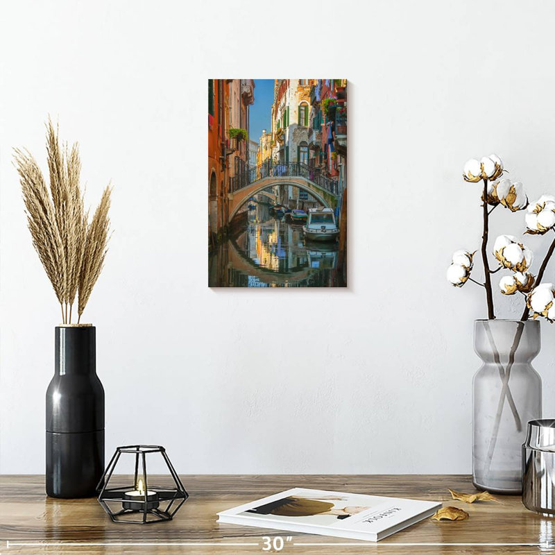 Venice Side Canals, 12" H x 8" W