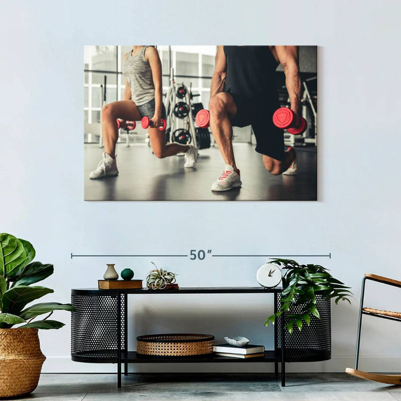 Sireci Lunges Exercise, 30" H x 45" W