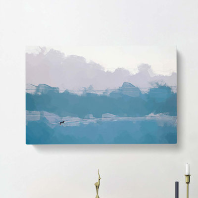 Lone Wolf In Abstract - Wrapped Canvas