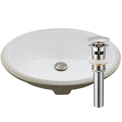 Novatto 19.5'' Porcelain Oval Bathroom Sink