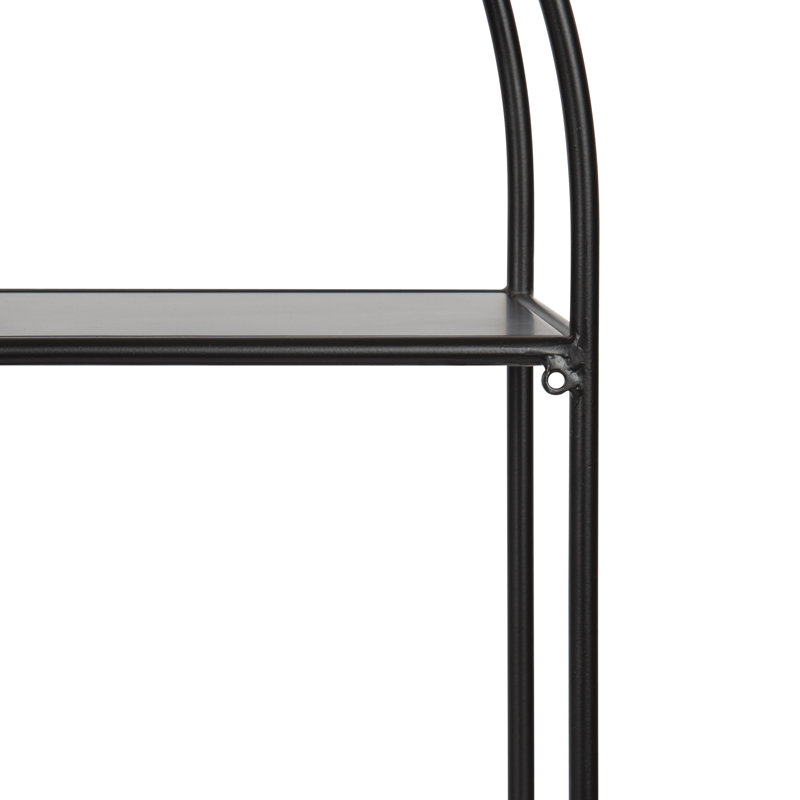 Azumi 2 Piece Metal Accent Shelf, Black 