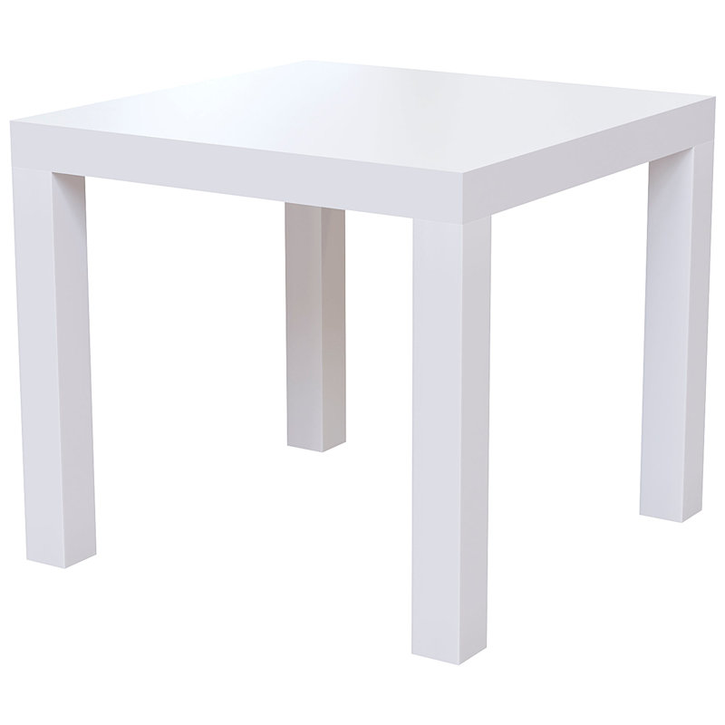 Side Table, Modern Versatile Living Room Home Furniture, White