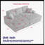 Canapé de 84 pouces en velours côtelé 3 places avec 3 coussins de dossier, 2 coussins décoratifs, 2 repose-pieds, 2 espaces de rangement et cannelures de maintien des tasses Canapé confortable pour le salon