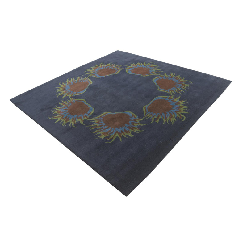 8 Ft Square Pineland Navy Blue Rug