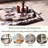 Natural Marble Vanity Tray Oval Decorative Tray for Bathroom Kitchen Dresser Non-Slip Pad Modern Organizer