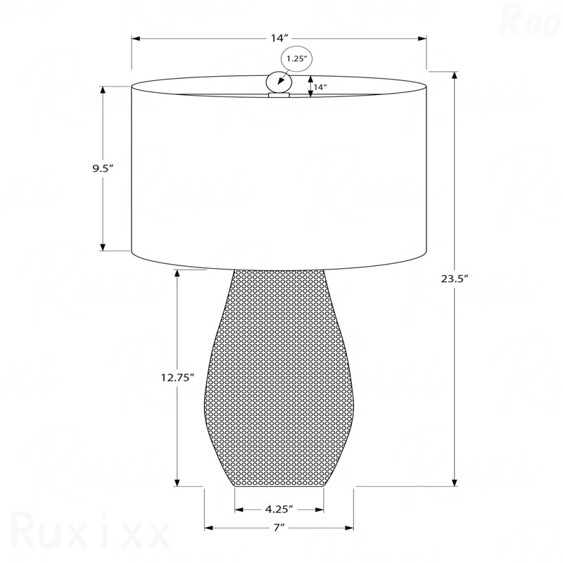 Lampe de table - 24 po de hauteur, matériau en résine grise, abat-jour ivoire et crème, Gris