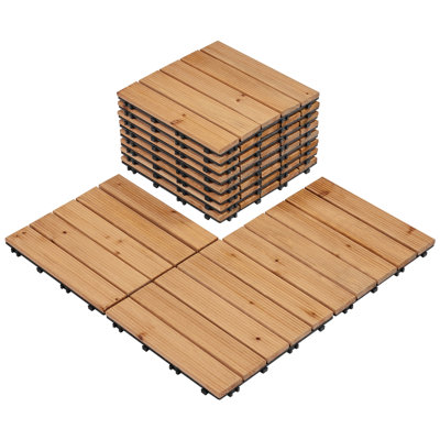 Carreaux de terrasse en bois 12 po x 12 po