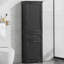 Grande armoire de rangement pour salle de bain, armoire de rangement autoportante avec deux tiroirs de tailles différentes et tablette réglable, panneau de fibres à densité moyenne avec finition peinte-40593641
