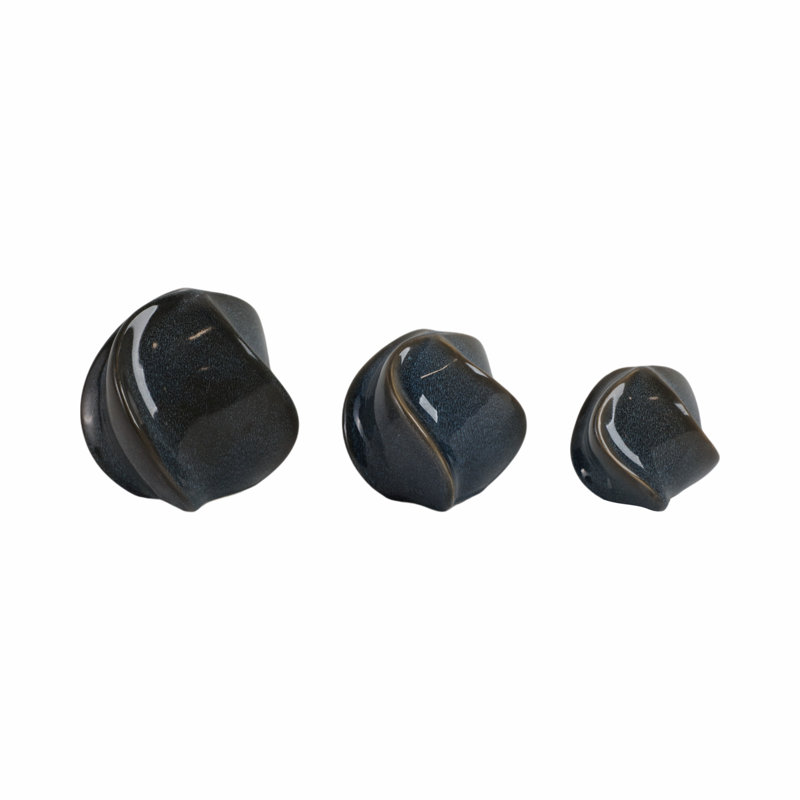 Ivy Bronx 3-Pieces Pella Blue Ceramic Decor Balls