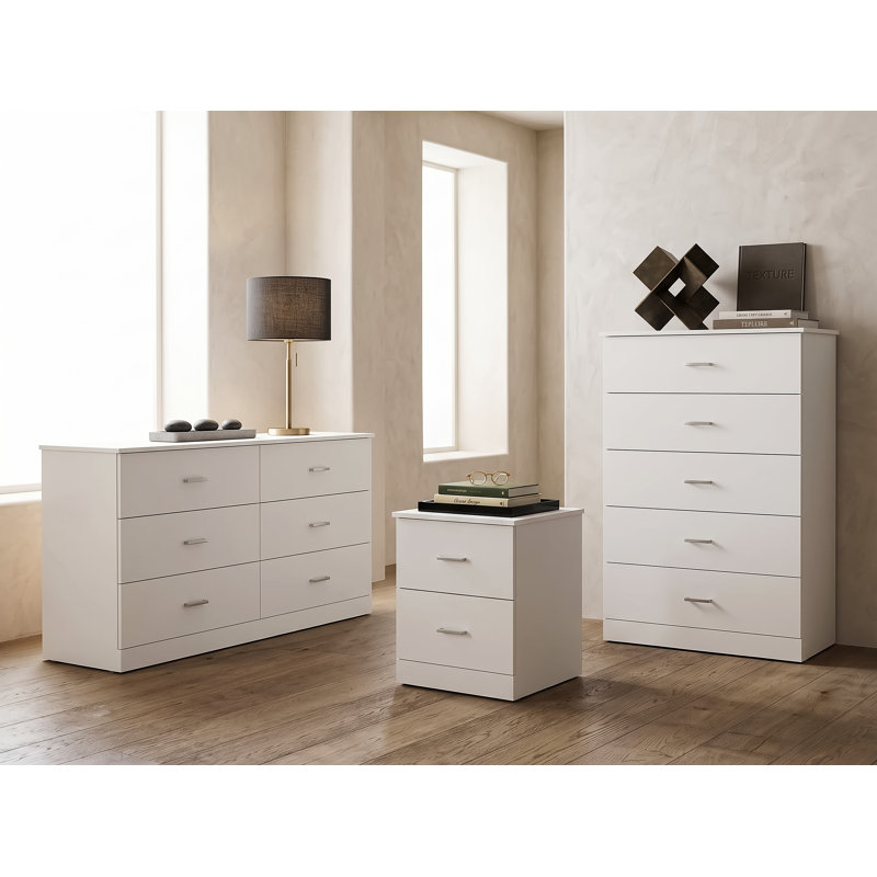 Allyannah 3 Pieces Bedroom Set, White