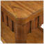 Table de bout rectangulaire de 25 pouces avec tablette de rangement, pieds en bois massif pour le salon et la chambre à coucher