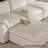 Velvet & Plush Wide Modular Sectional Sofa With Ottomans, L U Shaped Livingroom Sofa-1282436934