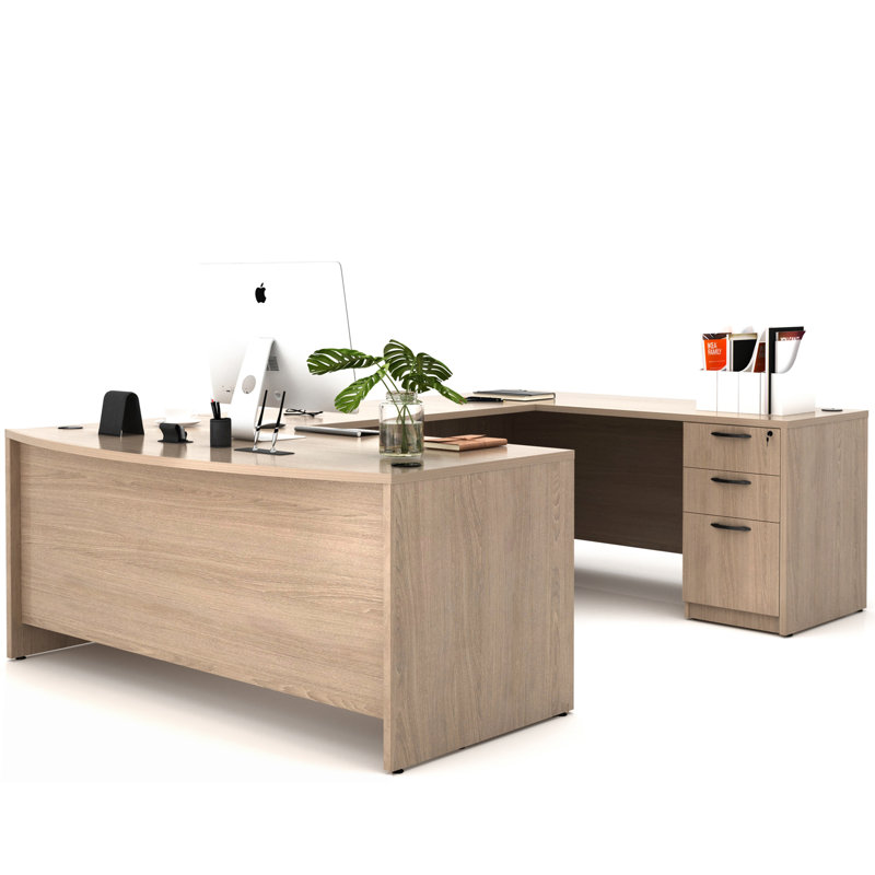 U-Shaped Executive Desk, Lime