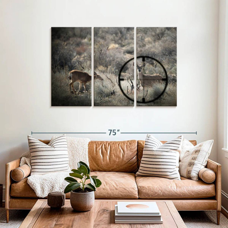 Deer Hunting, 36" H x 57" W
