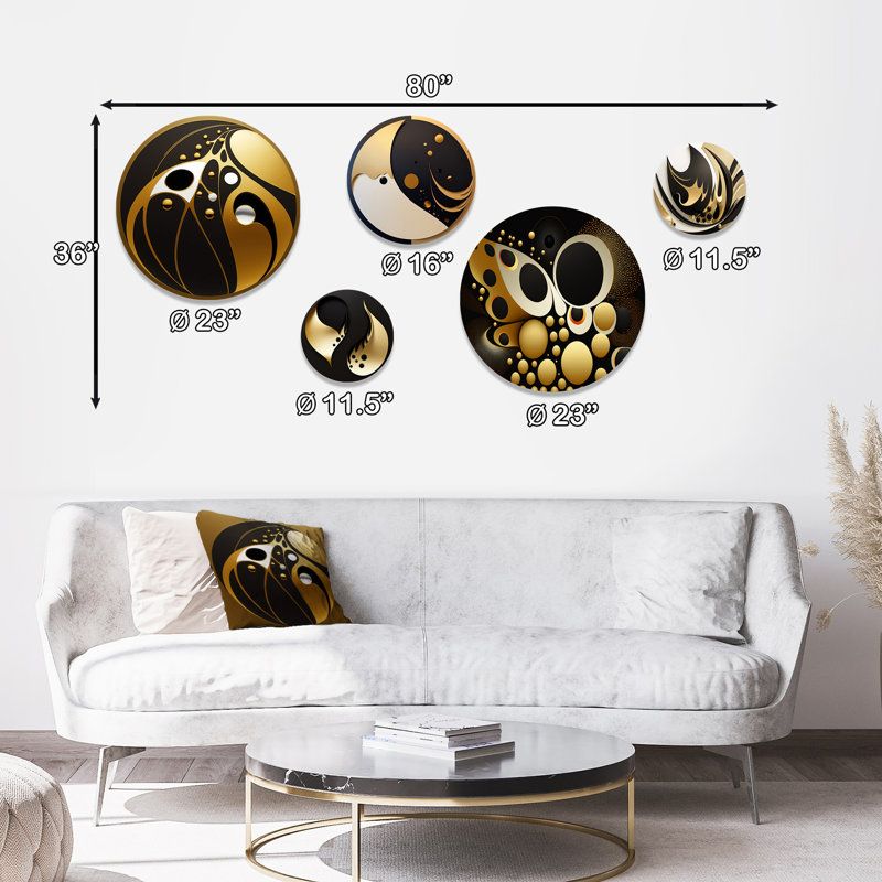 Abstract Wall Decor on Metal