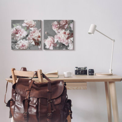 «Blooming Peony Petals», ensemble de 2 reproductions d'art sur toile par Shawna Sullivan