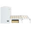 White Bed With Profuse Storage Capacity - Maximize Room Space In Homes. Full Size For Comfort. Store Pillows, Clothes, Neatly. Design. Charging Available. Easy To Assemble. 75.1in Length X 56.7in-558724770-558724765