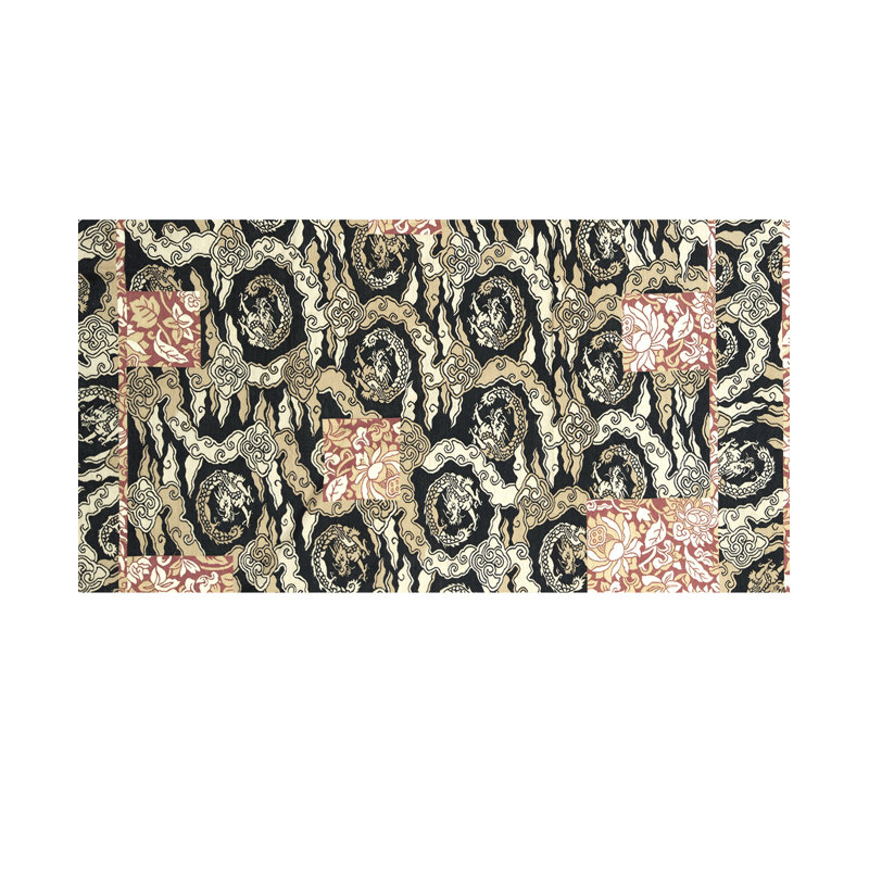 Tapis noir de haute qualité noué à la main
